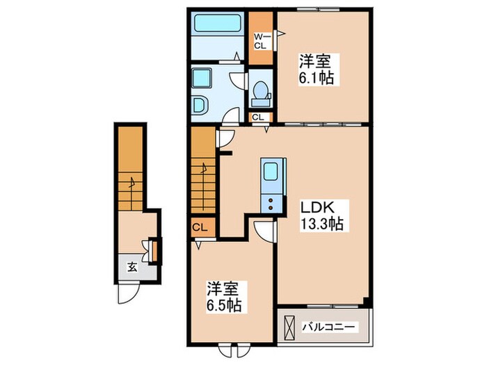 シャンベルジュ依井　Ⅱの物件間取画像