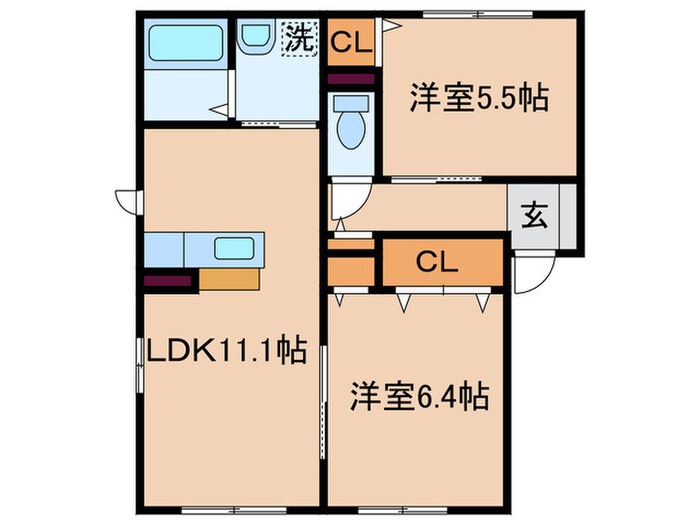 プレアデスA棟の物件間取画像