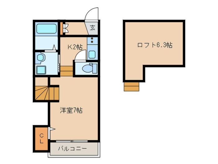 レディア香椎Ⅱの物件間取画像