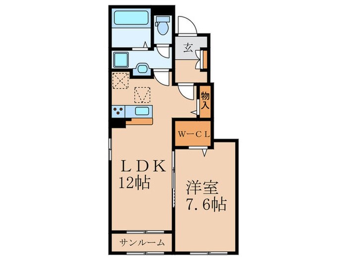 ヒカルサ行橋Ⅰの物件間取画像