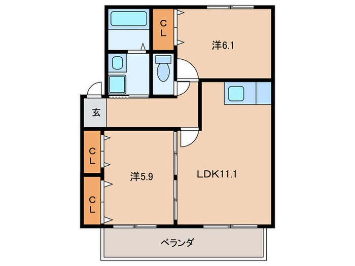 プラムヒルの物件間取画像