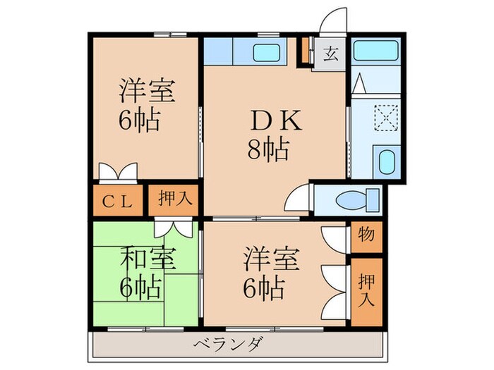 中嶋アパート８００号の物件間取画像