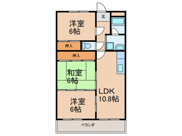 パステルハイムⅡの物件間取画像