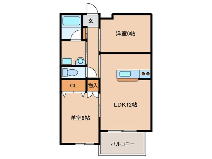 ゼルコバマンションの物件間取画像