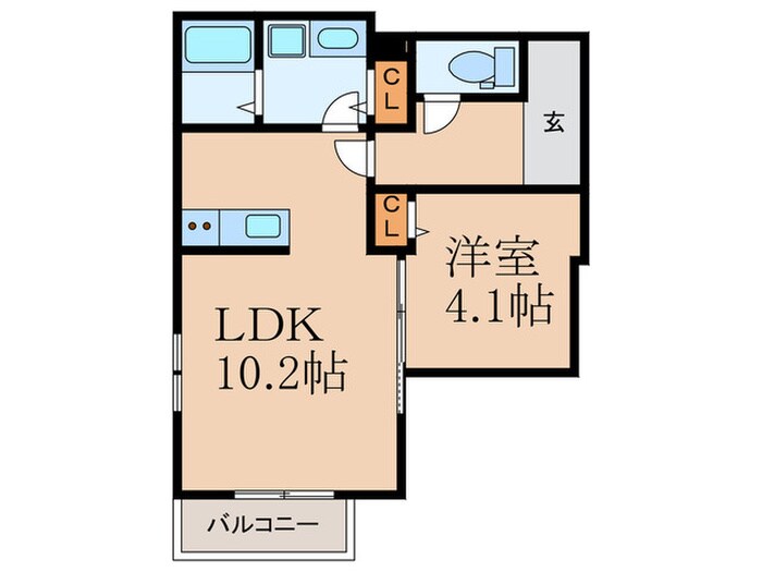 メゾンクレール井尻南弐番館の物件間取画像