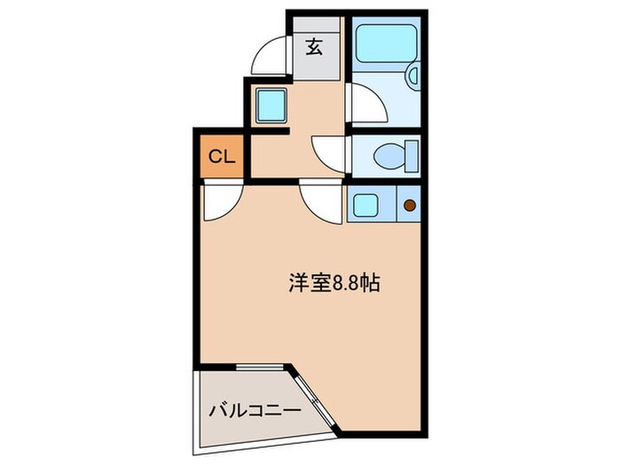 ロイヤルコート九大前（401）の物件間取画像