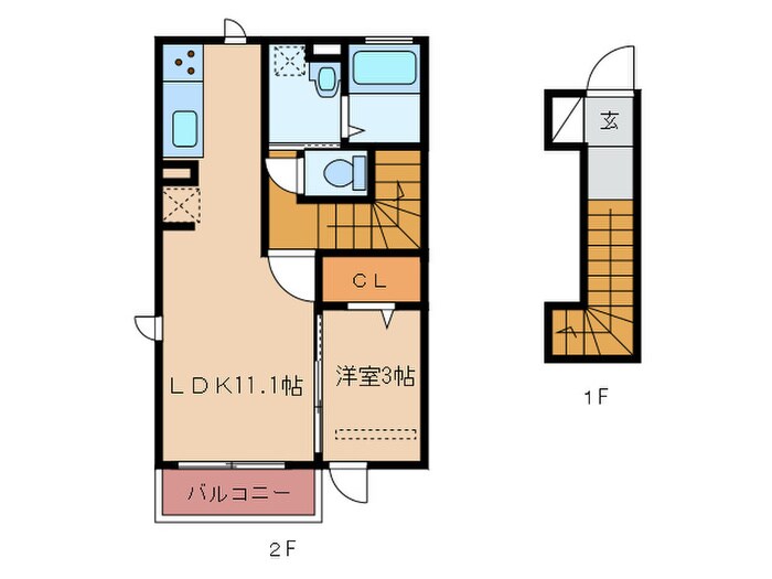 オリカン舞の里　A棟の物件間取画像