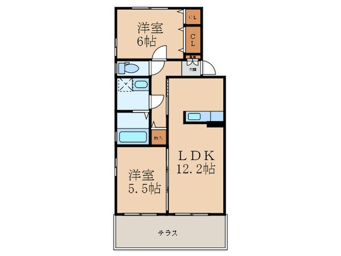 リビングタウン中曽根Ａの物件間取画像