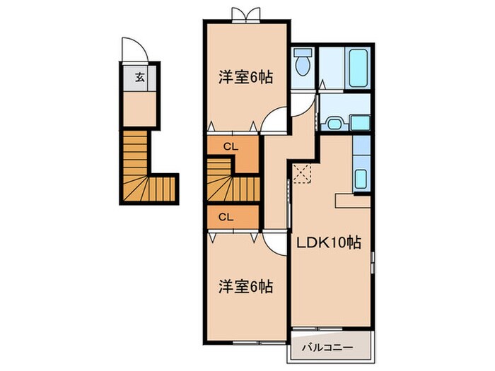 ジュネス感田Ｂの物件間取画像