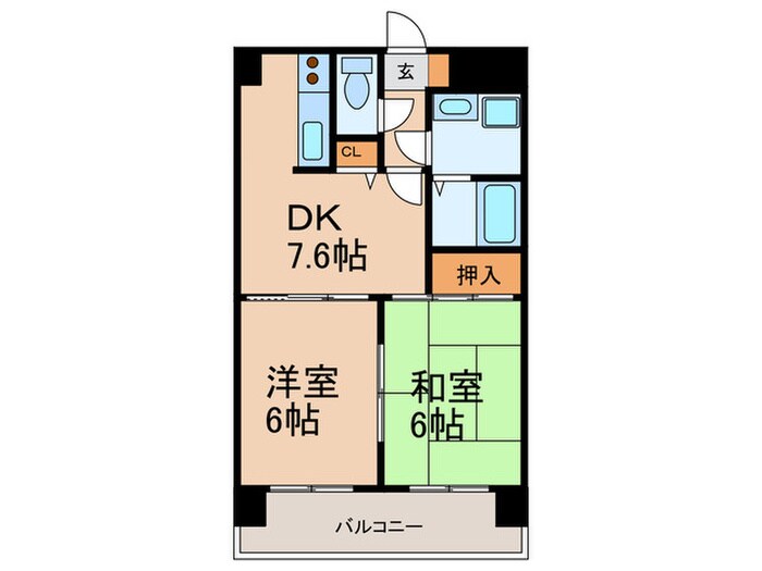 日之出ビル多の津の物件間取画像