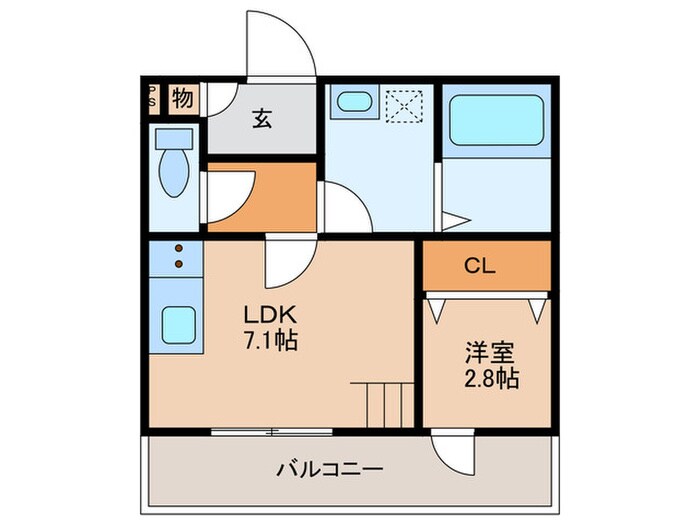 仮)福間南新築アパートの物件間取画像