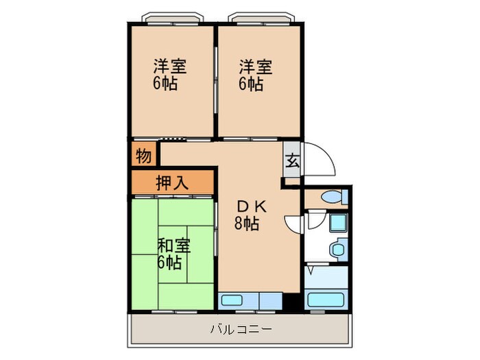 井上ﾊｲﾑの物件間取画像