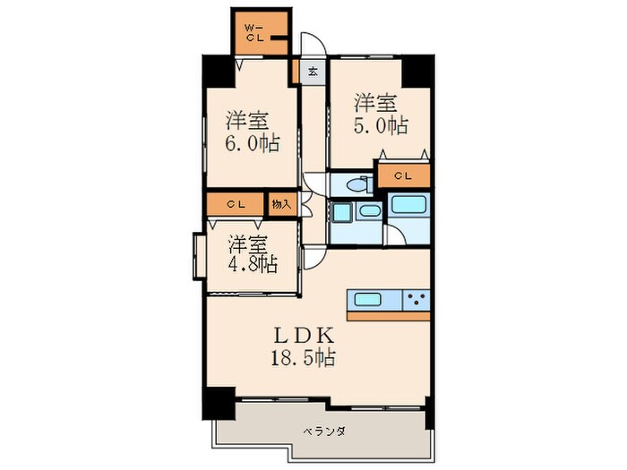 シュライン妙見レジデンスの物件間取画像