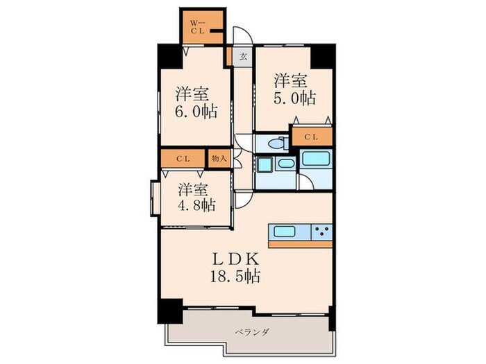 シュライン妙見レジデンスの物件間取画像