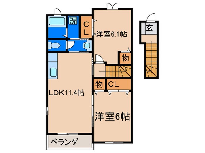 エテルノフェリ－チェⅢの物件間取画像