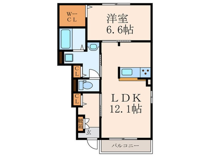 クリス山門Ⅱの物件間取画像