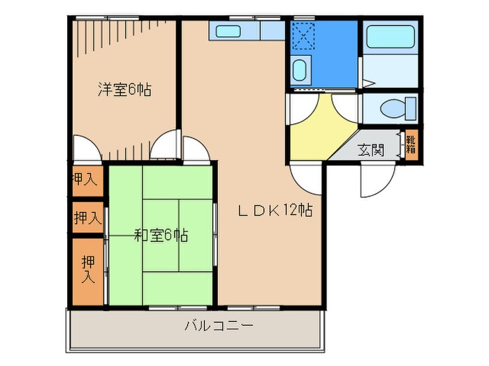 ハミング和白丘Bの物件間取画像