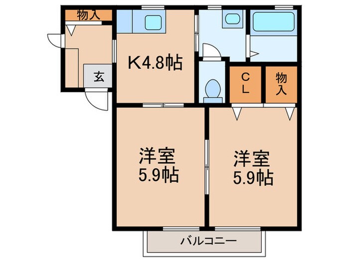 コムハウス弐番館の物件間取画像