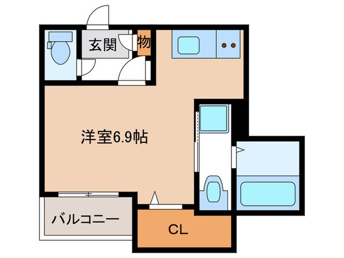 R-smartﾊﾟﾙﾃｨ-ﾚ大橋の物件間取画像