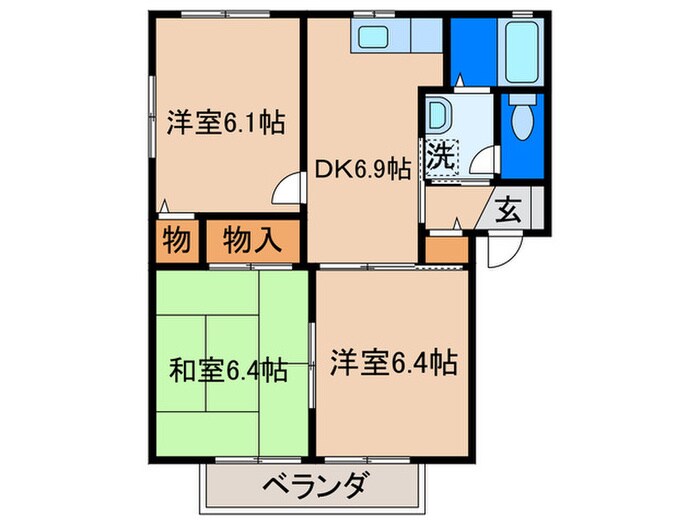 エクセルコ－トＢの物件間取画像