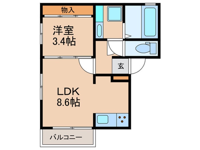 エスポワール花の物件間取画像