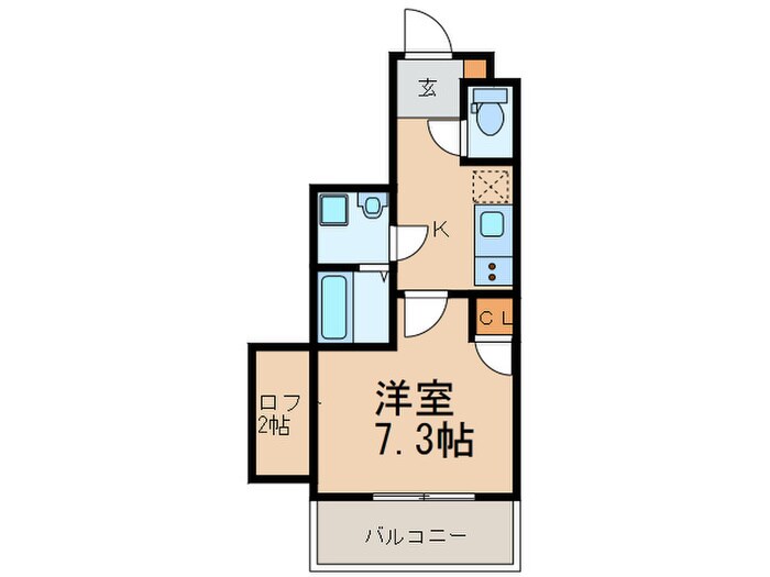 ｱｸﾀｽ天神アネックスⅡ（602）の物件間取画像