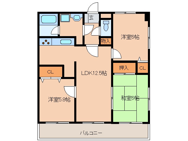 ディ・クウエルⅡの物件間取画像