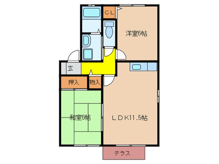 セジュール花見東Ⅰの物件間取画像