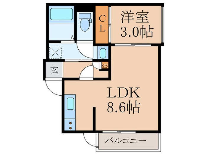 Calm下曽根の物件間取画像