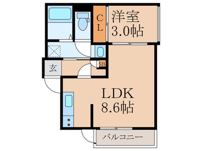 Calm下曽根の物件間取画像