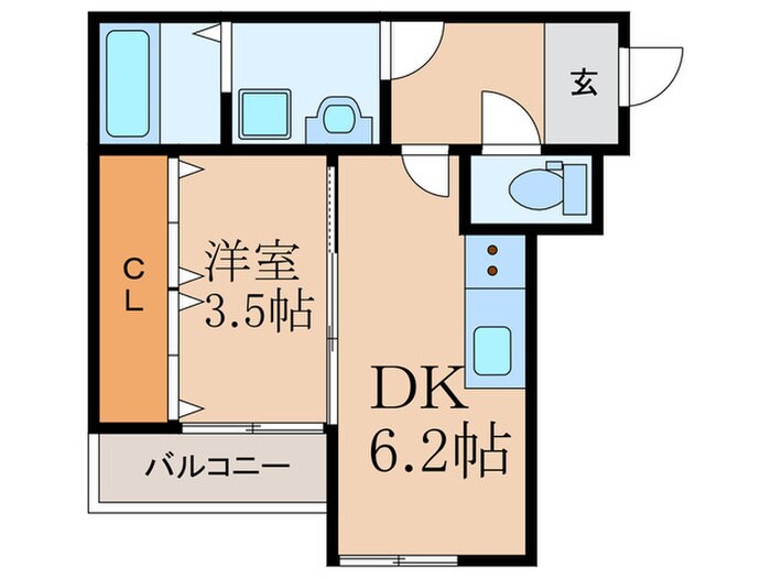 サンライト五十川Ａの物件間取画像