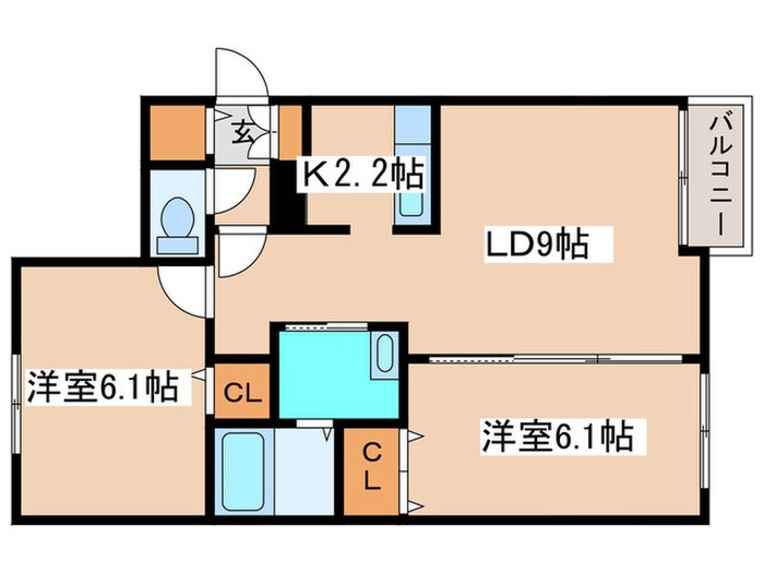 ル・ファ－ル大通の物件間取画像
