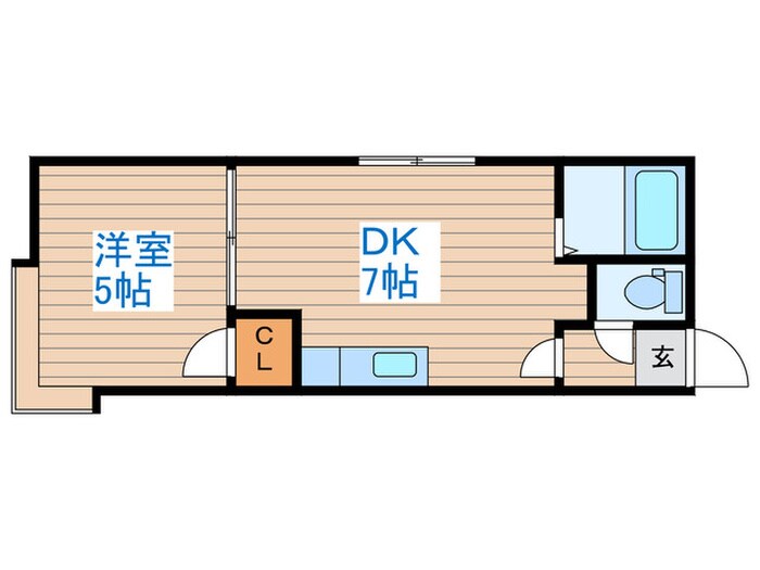 スタジオKの物件間取画像