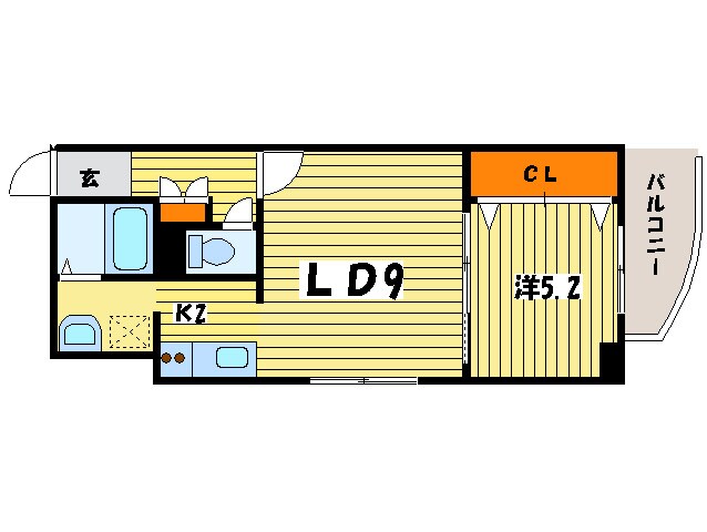 センチュリ－スペ－ス中央４１１の物件間取画像