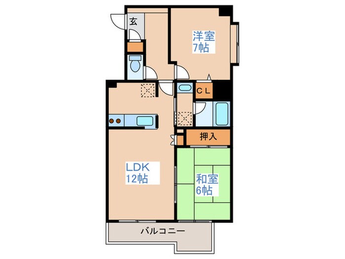 Partire平岸環状通の物件間取画像