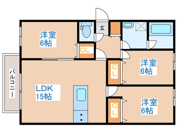 ヴァンベール山の手の物件間取画像