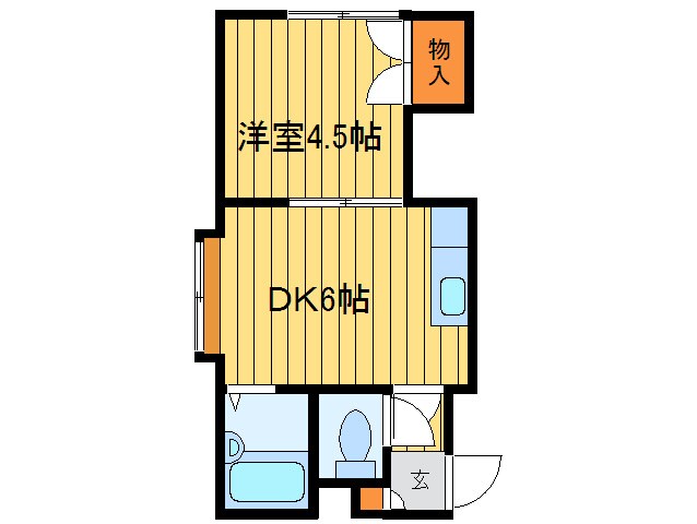 パステル月寒東Ａの物件間取画像
