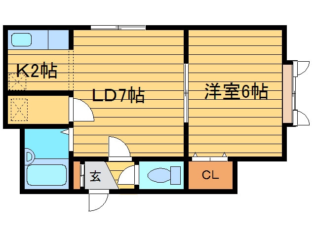 シャネル月寒の物件間取画像