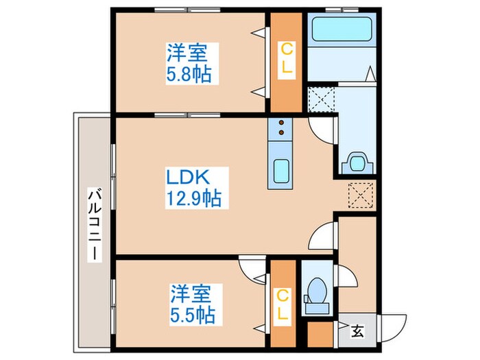 ａｎｇｅ-ｃｅｌｅｓｔｅの物件間取画像