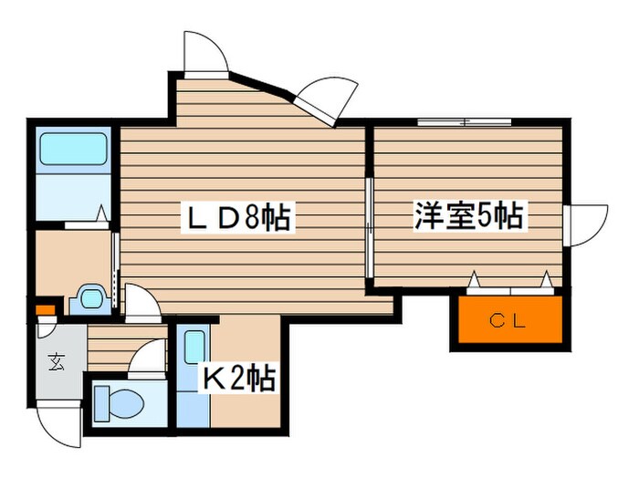 ピ－スハ－モニ－南平岸Ａ棟の物件間取画像