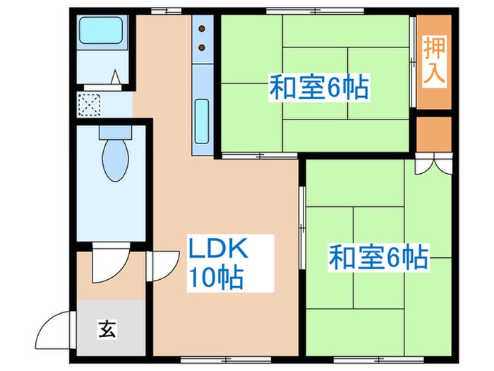 コーポＩＳの物件間取画像