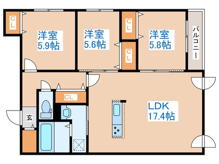 仮）Celestiaの物件間取画像