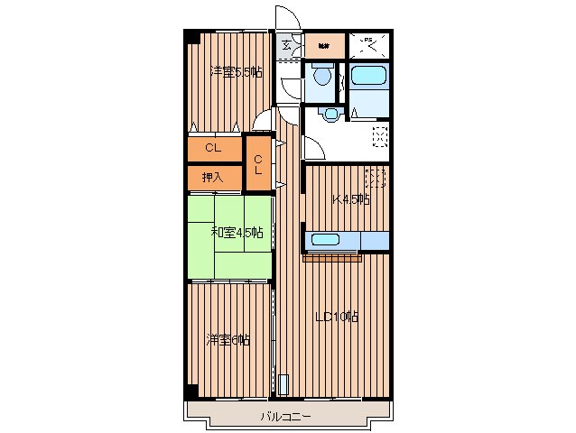 ドミール旭山公園の物件間取画像