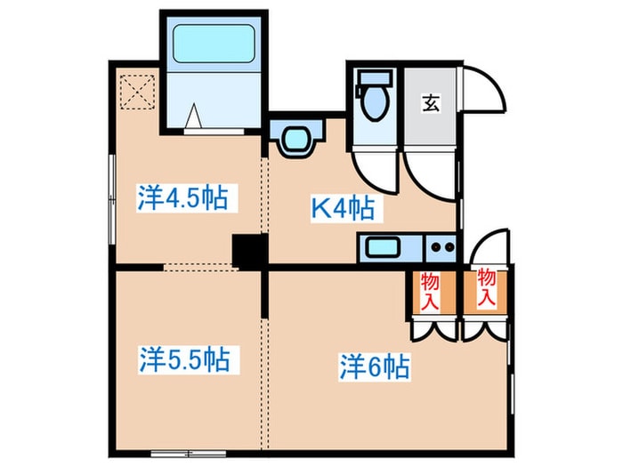 ｺｰﾎﾟﾗｽ華の物件間取画像