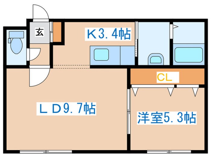 Ｗｅｓｔ　Ｃｏｕｒｔ　Ｂの物件間取画像