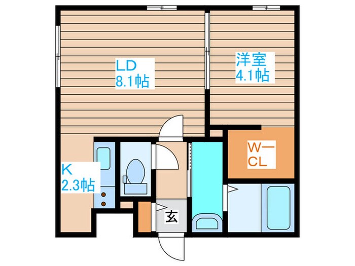 Ｔｓ ＣＯＵＲＴ ＨＯＮＤＯＲＩの物件間取画像