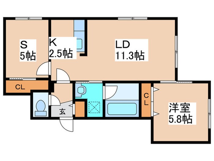 コローレ月寒東の物件間取画像