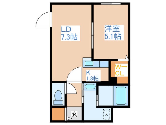 アレナ宮の沢の物件間取画像