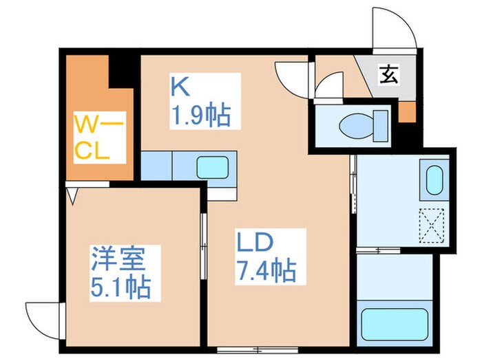 アレナ宮の沢の物件間取画像