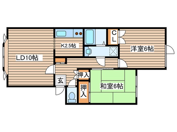 エルハイムＡの物件間取画像